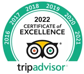 Trip Advisor Certificate of Excellence 2014 - 2022